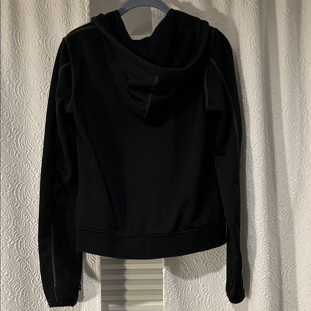 Harley-Davidson Black Zip-Up Hoodie with Tan Drawstrings - Picture 5 of 5